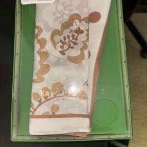 Kate Spade Cream and Gold Floral Scarf